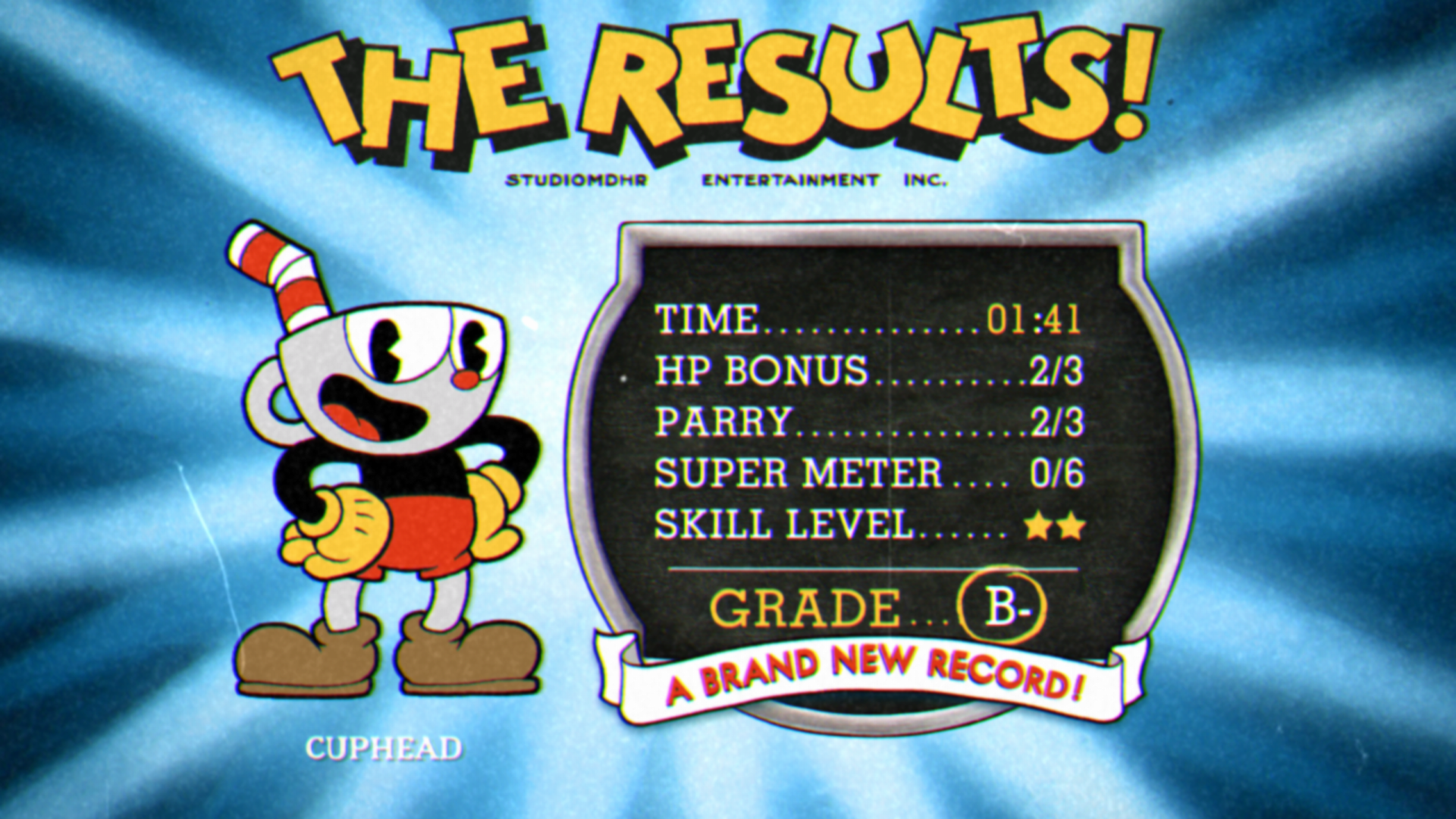 Cuphead results