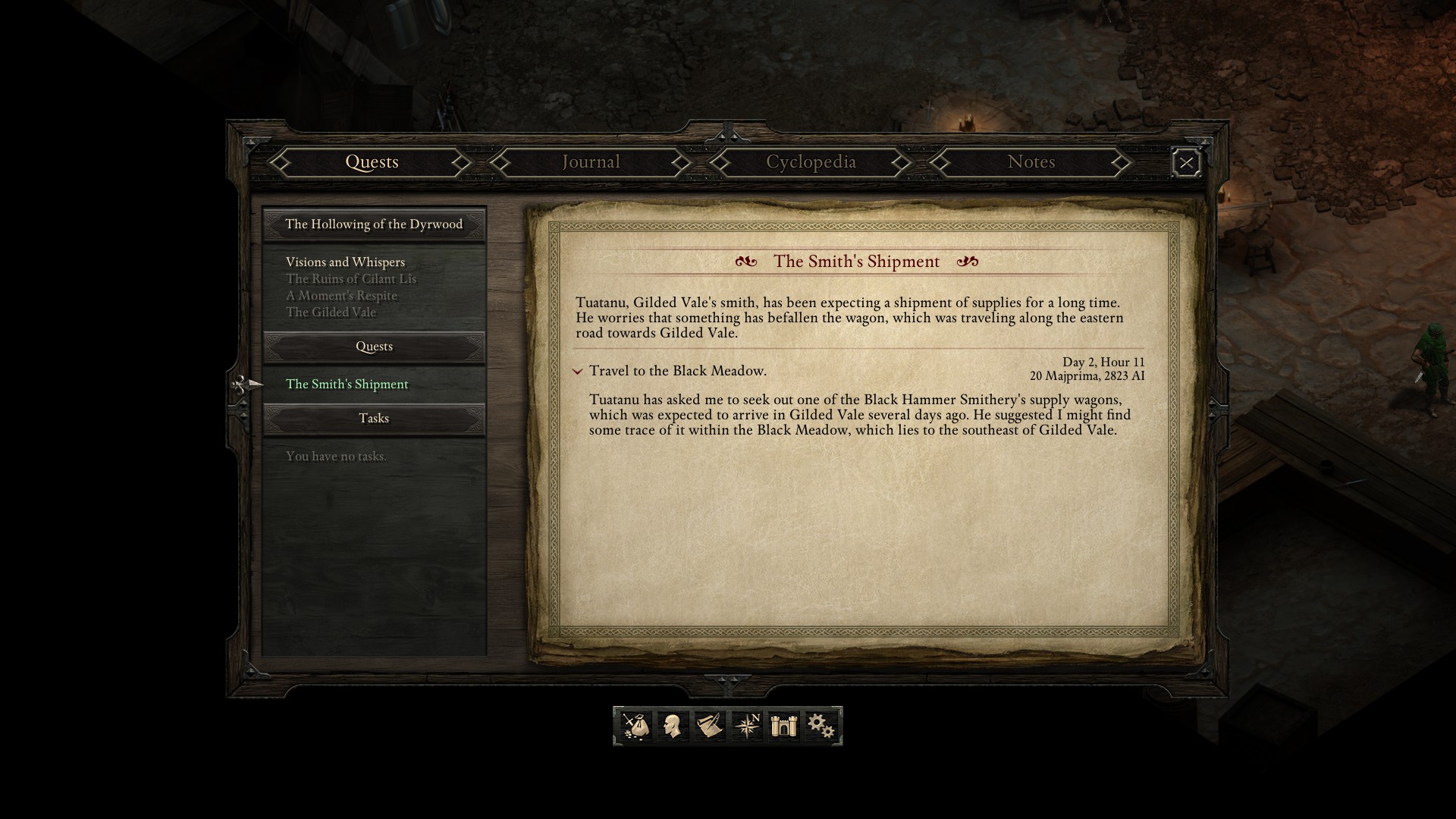 Pillars of Eternity: Tehtäväloki