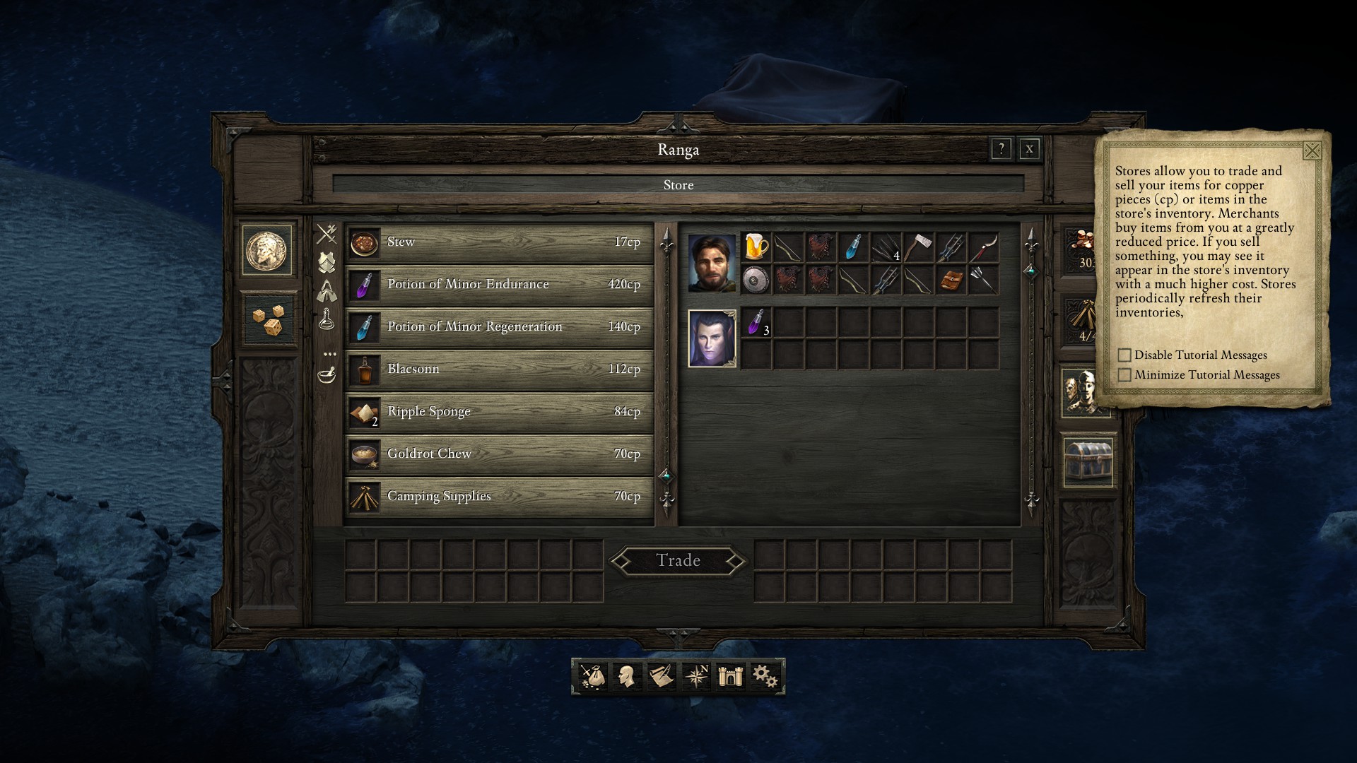 Pillars of Eternity: Kaupankäyntiä