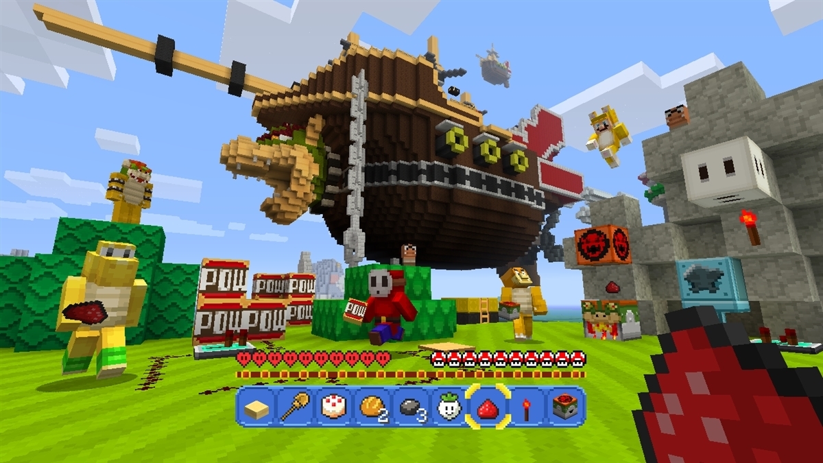 Minecraft Wii U Super Mario laiva