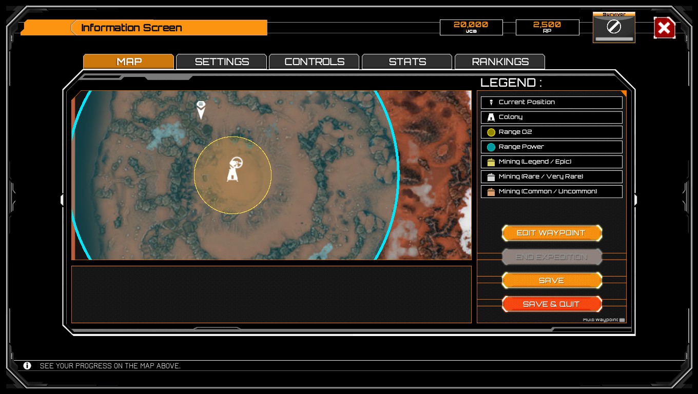 JCB Pioneer: Mars: Kartta