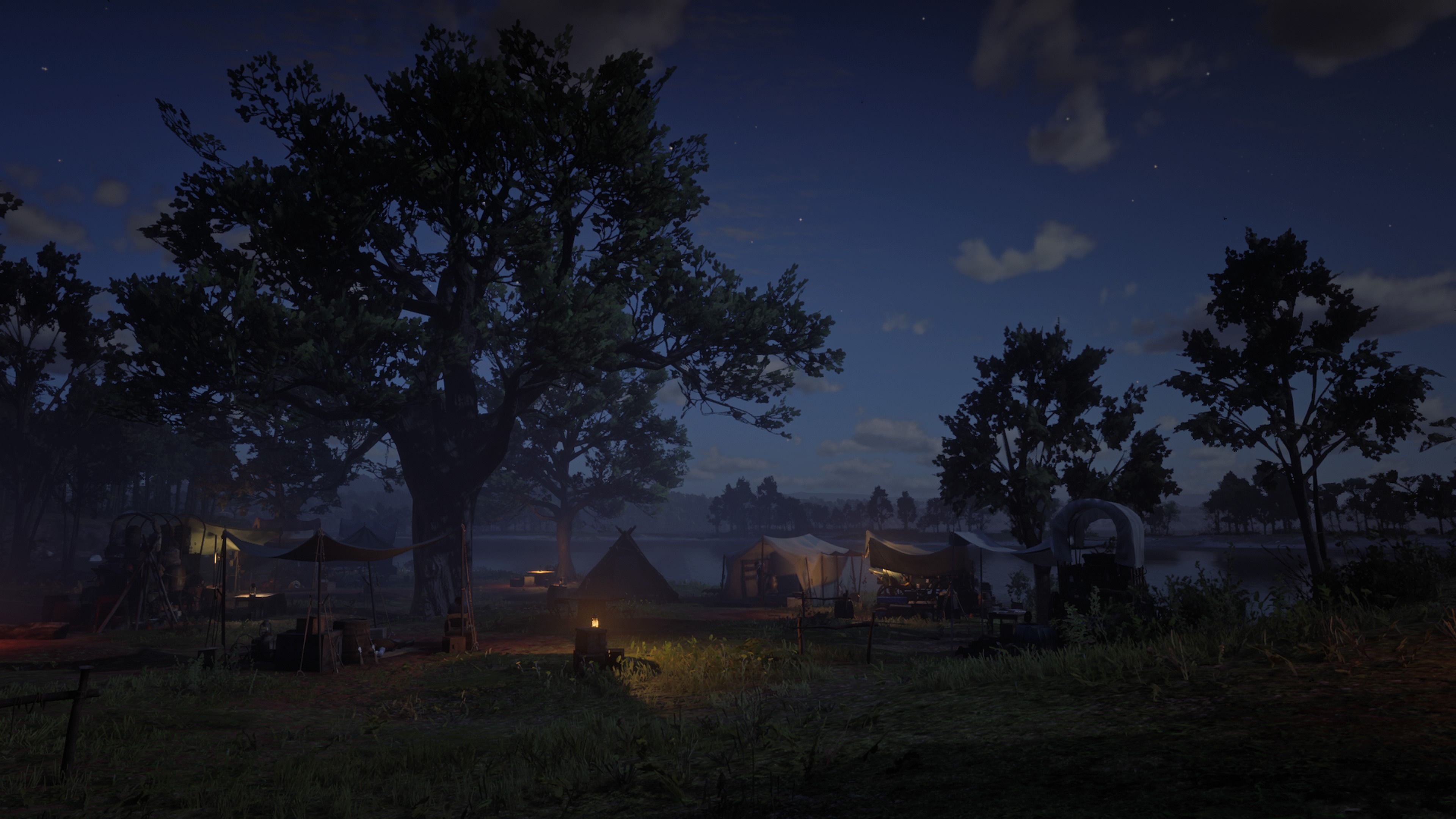 Red Dead Redemption 2 - Öinen leiri järven rannalla
