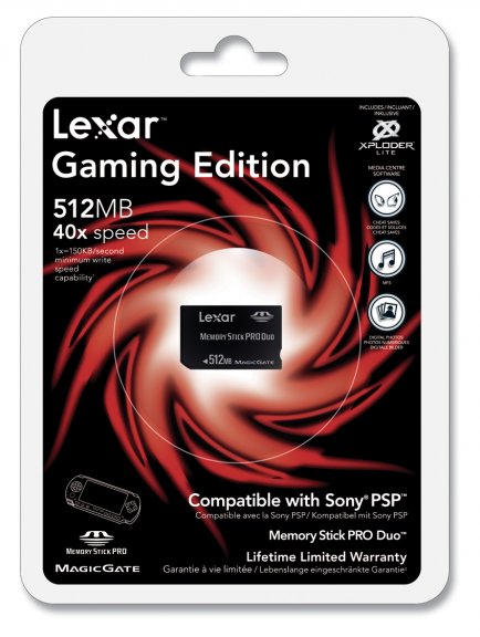 Lexarilta muistikortteja PSP:lle