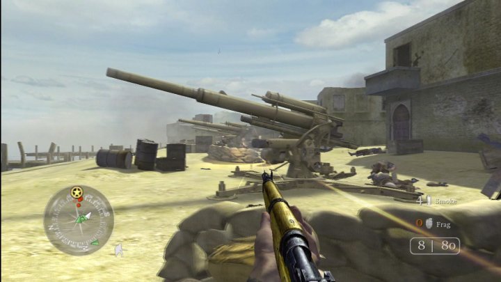 Tuoretta pelikuvaa Xbox 360:n Call of Duty 2:sta