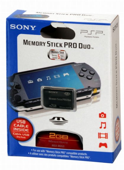 Sonylta kahden gigan Memory Stick PSP:lle