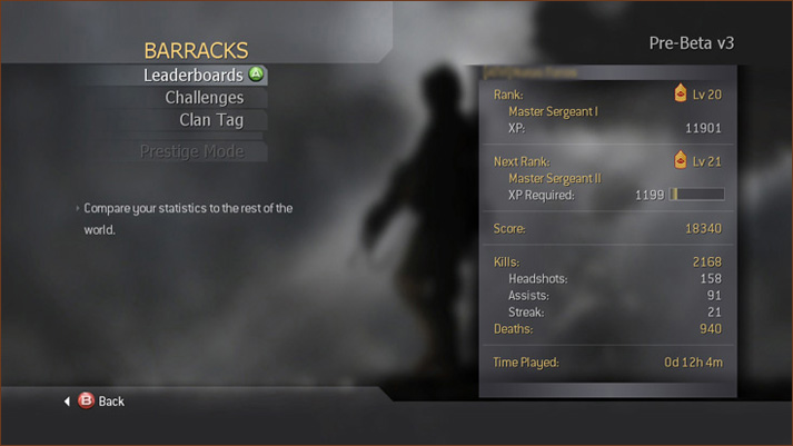 Lisätietoa Call of Duty 4:n moninpelitestistä
