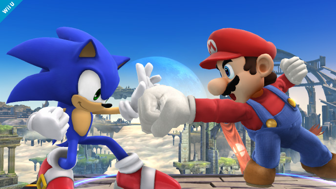 Sonic hyppää taistelukehään Marion ja Mega Manin kanssa