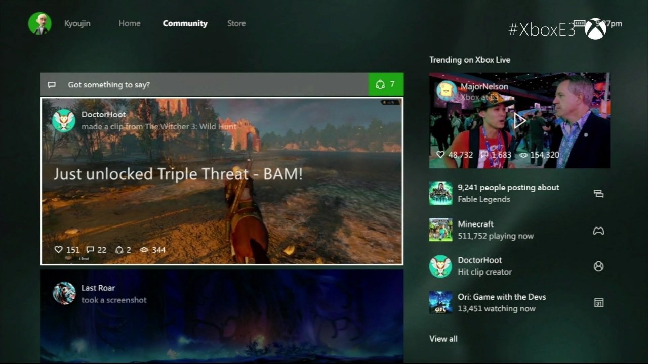 E3 2015: Xbox Onen käyttöliittymä uudistuu syksyllä