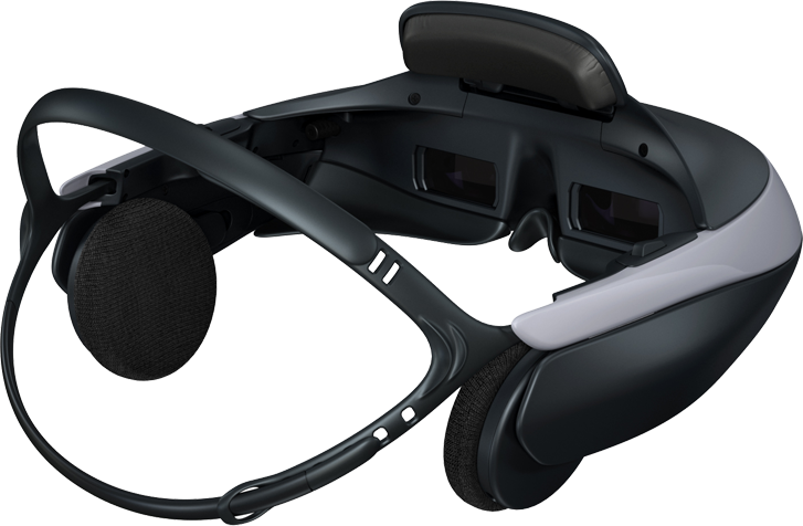 Sony Head Mounted Display linssien puolelta esitettynä