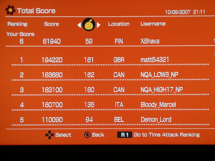 Locoroco (Kimmon kännykameralla kuvaama ruutu)