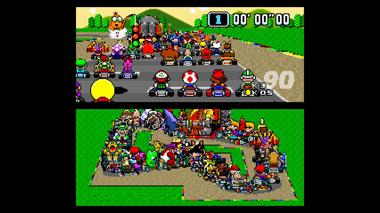 Super Mario Kart 101 kuskia Youtube pikseleitä SNES
