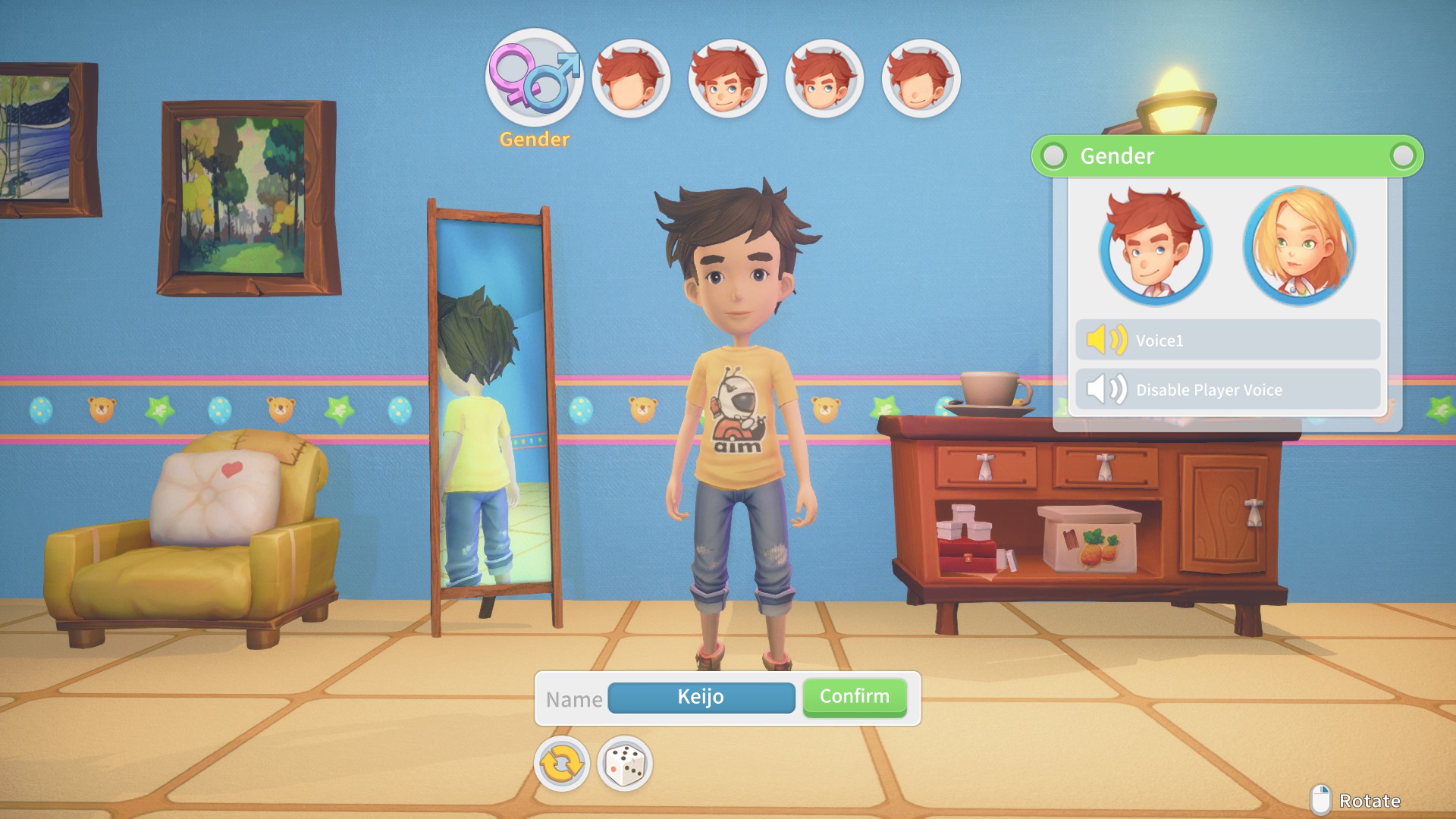 My Time at Portia: Hahmonluonti