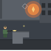 Action-shooter-pelin tapahtumapaikka