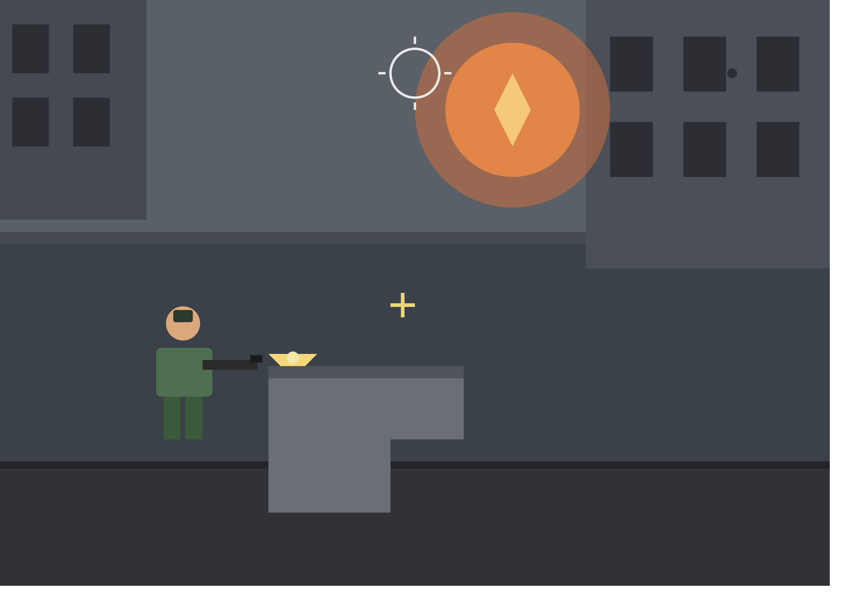 Action-shooter-pelin tapahtumapaikka