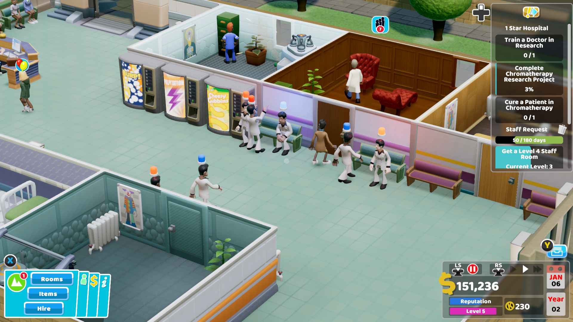 Two Point Hospital: Travoltat