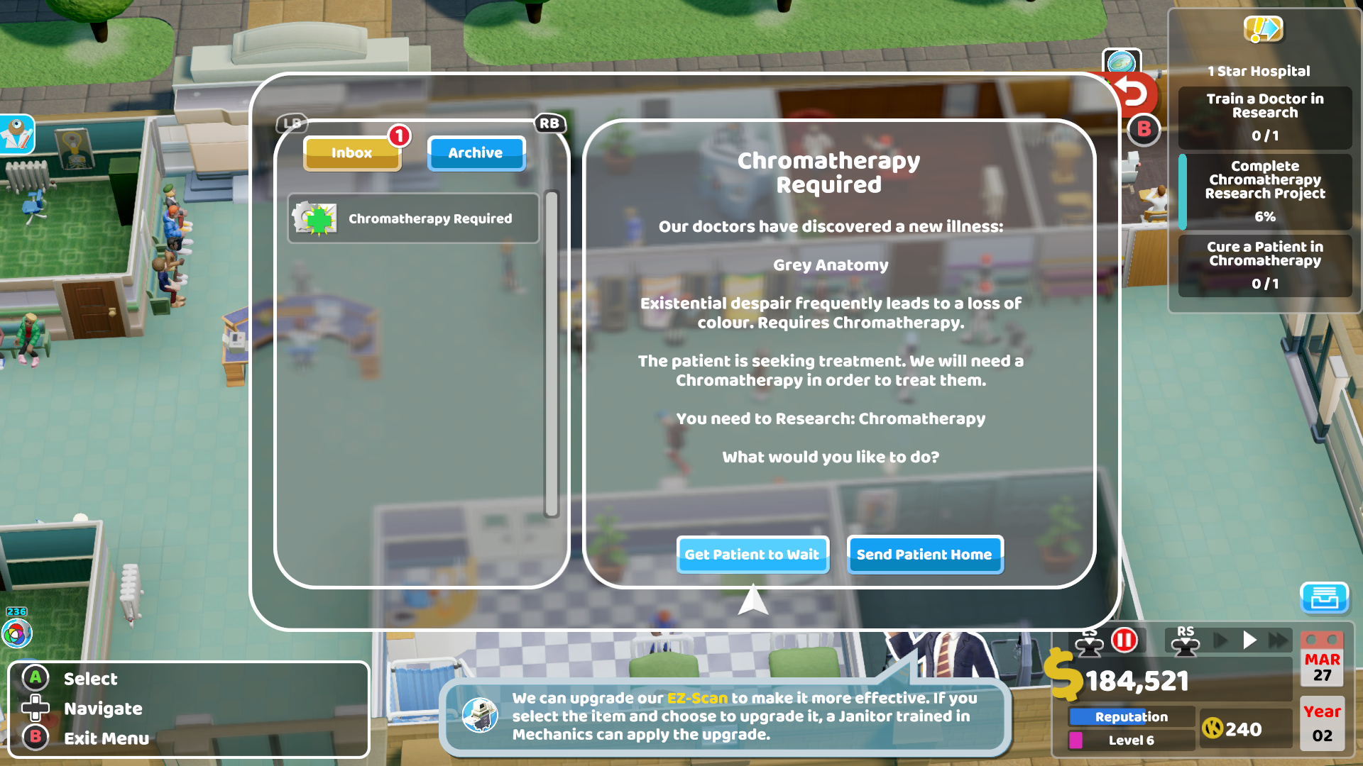 Two Point Hospital: Uusi tauti